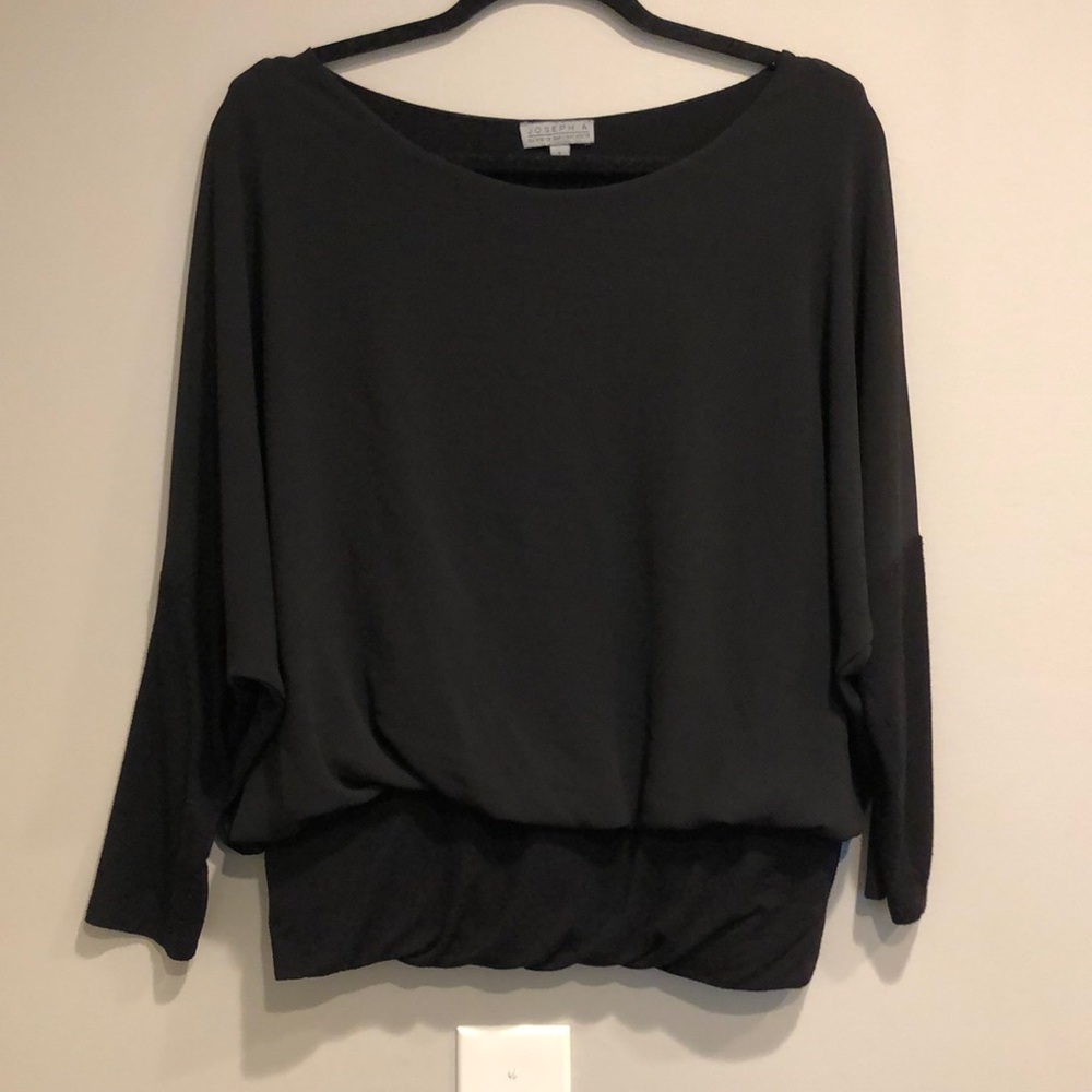 Joseph A Bubble Hem Draped Top L